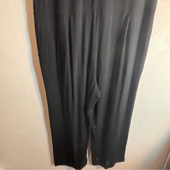 EILEEN FISHER Sz M Jumpsuit Wide Leg Cropped Short Sleeve Pockets Jersey Knit - Picture 11 of 13